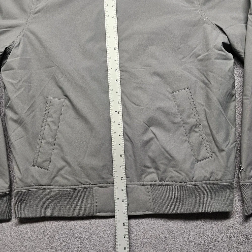Banana Republic Bomber Jacket Mens Medium Gray Lined‎ Water Resistant Full Zip